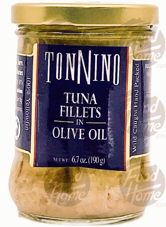 Tonnino  tuna fillets in olive oil, glass jar Full-Size Picture